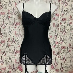 Victoria’s Secret Sexy Little Things Vintage RARE Black Garter Slip 36C NWOT